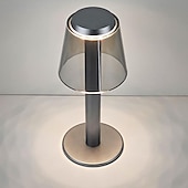 abordables lampe de chevet-Lampe de table sans fil en métal avec capteur tactile, lampe de bureau à LED, lampe à intensité variable en continu à 3 couleurs, veilleuse pour chambre d&#039;enfant, bureau et café