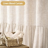economico Tende doccia-Tenda da Doccia Rustica Raffa Boho Testurizzata Lavabile in Lavatrice per Bagno