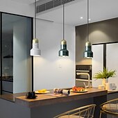 economico Luci Isola cucina-Lampadario semplice nordico a led, lampadario da caffè, negozio di tè al latte, bar, hotel, lampadario singolo, corridoio, personalizzato, corridoio, scale, balcone, lampade a sospensione di lusso.