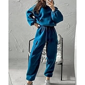 abordables Chándales-Mujer Tracksuit Pantalones Deportivo Pantalones de chándal Encaje Bolsillo Color sólido Trajes de Yoga Otoño Magenta Negro Gimnasio Ropa Deportiva Corriendo Mantiene abrigado Resistente al Viento