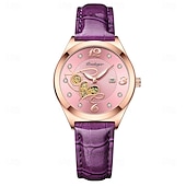 economico Orologi al quarzo-Orologio da donna in oro rosa, in acciaio inossidabile, con movimento al quarzo giapponese, semplice, impermeabile, luminoso.