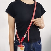 economico Lanyards e cinturini da polso per telefono-Nuovo telefono cellulare con ciondolo a forma di cartone animato, corda per appendere tracolla regolabile, etichetta stampata da donna, corda per appendere all&#039;aperto, viaggio, arrampicata, corda