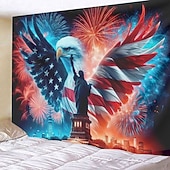 olcso július 4-e-4. július Lógó Tapeszti Patriotikus Függetlenségi Nap Sas Fali Művészet Nagy Falfestmény Dekoráció Fénykép Háttér Otthon Hálószoba Nappali Dekoráció