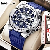abordables Relojes digitales-SANDA Hombre Reloj Digital Al Aire Libre Deportes Táctico Reloj de Muñeca Luminoso Cronómetro Despertador Calendario Silicona Reloj