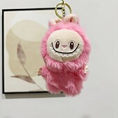 cheap Dolls-Charming Lafufu Keychain Plush Doll Pendant Hanging Keyring Card Gift for Woman Man Decor Bag Charm Purse Charms Key Ornament Ring