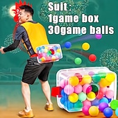 baratos Atividade ao Ar Livre-1 conjunto de jogos de festa vibrantes com 30 bolas de agitação coloridas - ideal para diversão em ambientes internos/externos em natal, aniversários e casamentos &amp;despedidas de solteiro - não requer
