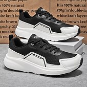 Χαμηλού Κόστους Ανδρικά Sneakers-Ανδρικά πλεκτά mesh αθλητικά παπούτσια με μπλε σόλα σε αντίθεση – ελαφριά και αναπνεύσιμα αθλητικά παπούτσια για τρέξιμο, καθημερινή προπόνηση, ταξίδια στην πόλη και ενεργό τρόπο ζωής.