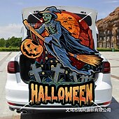 cheap Halloween Outdoor Decor-Halloween Trunk Treat Car Banner Car Decoration,Ghost Halloween Decorations Halloween Fabric Car Decoration Halloween Car Trunk Decoration Ghost Pumpkin Wall Covering