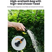economico Accessori da campeggio-Borsa doccia solare portatile per campeggio, doccia riscaldata dal sole con indicatore di temperatura, doccia esterna a prova di perdite per escursionismo, spiaggia, viaggio &amp;uso di emergenza