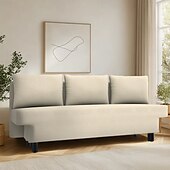 preiswerte Sofabezug-Sofabezug passend für Älvdalen-Sofa, einfarbig, gesteppte Polyester-Schonbezüge