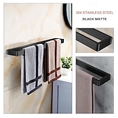 cheap Towel Bars-Towel Bar Towel Rack 304 Stainless Steel Wall Mounted Bathroom Hardware Towel Holder for Bath Towels, Rustproof Towel Rail for Kitchen, Shower, Hotel Use, Heavy Duty Polished Finish