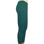 olcso Sima leggings-Női Nadrágok Leggingek Utcai sikk Alkalmi Teljes hossz Természetes Sima Rugalmas derék kellemes Szabadtéri Kényelmes Szabadtéri Sportruházat Szabadság Bíborvörös Stétszürke Kék tó Bor Ősz Normál