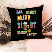 billige Ferieputetrekk-Oktoberfest tysk bayersk dekorative putetrekk 1PK myk firkantet sofa pute morsom øl sitat design