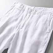 halpa Koti-Miesten Shortsit Liinavaatteet Kesähousut Rantahousut Napit Tasku Tavallinen Mukavuus Hengittävä Lyhyt Loma Pyhäpäivä Hiekkaranta Havaijilainen Boheemi Valkoinen Khaki