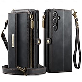 billige Samsung-etui-telefon Etui Til Samsung Galaxy S25 Ultra S24 S23 S22 S21 S20 Ultra Plus FE A53 A33 A23 A13 Lommebok-kortveske med nøkkelbånd Støtte Støtsikker TPU PU lær