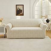baratos Cobertura de Sofa-Capa elástica para sofá em jacquard, capa moderna de poliéster e elastano para sofás de 1/2/3/4 lugares, secionais e reclináveis - lavável à máquina, protetor com padrões ornamentados, capa de