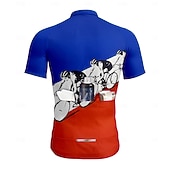 economico Maglie da uomo-Per uomo Maglia da Ciclismo Grafico Geometrico Manica Corta Bicicletta Maglia Top con 3 tasche posteriori Resistente ai Raggi UV Asciugatura Rapida Cerniera Frontale Strisce Riflettenti Gli sport