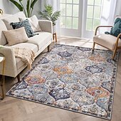 preiswerte Küchenteppiche &amp; Matten-Bohemian Boho Bereichsteppich Küchenteppich Rutschfester Ölbeständiger Bodenmatte Wohnzimmerteppich Innen- und Außenteppich Schlafzimmerdeko Badezimmermatte Eingangsfußmatte Fußmatte