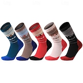 abordables Accesorios para deportes y aire libre-1 Par Mujer calcetines de lana merino Calcetines de senderismo Calcetines para correr Mantiene abrigado Transpirable Anti ampollas Grueso Invierno Al aire libre tripulación media Retazos Lana Merina