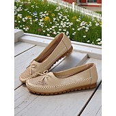 economico Slip-ons e mocassini da donna-mocassini da guida pieghevoli da donna: mocassini in morbida pelle con suole flessibili per il relax in giardino, il relax in veranda e l&#039;uso quotidiano