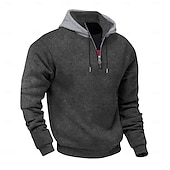 billige grunnleggende hettegensere for menn-Herre Hattetrøje Hettegenser med glidelås Aprikos Svart Hvit Vin Rød Med hette عادي Sport &amp; Utendørs Daglig Ferie Polyester Gatemote Grunnleggende Fritid Vinter Høst Klær Gensere Gensere Langermet