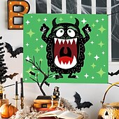 cheap Halloween Outdoor Decor-Halloween Trunk Treat Car Banner Car Decoration,Ghost Halloween Decorations Halloween Fabric Car Decoration Halloween Car Trunk Decoration Ghost Pumpkin Wall Covering