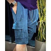 cheap Sweat Shorts-Men's Athletic Shorts Sweat Shorts Shorts Summer Shorts Pocket Drawstring Elastic Waist Plain Comfort Breathable Short Outdoor Sports Classic Casual Black Blue Micro-elastic
