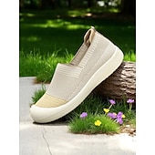 preiswerte Damenhausschuhe und -halbschuhe-Damen-Sneaker zum Hineinschlüpfen mit Flyknit – atmungsaktive, leichte Barfußschuhe für Reisen, Spaziergänge mit dem Hund und den entspannten Arbeitsalltag