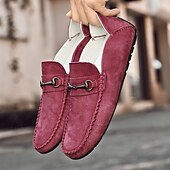 abordables Chaussures sans lacets &amp; mocassins-Mocassins en daim beige pour hommes avec boucle, légers et flexibles, parfaits pour une tenue de bureau décontractée, des soirées sociales et des journées de détente