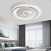 preiswerte Deckenventilator-Leuchten-neuer moderner minimalistischer ultradünner Deckenventilator mit integrierter LED-Beleuchtung, ideal für Schlafzimmer &amp; Studie
