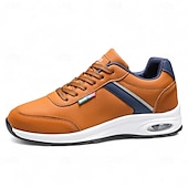 tanie Casualowe sneakersy-męskie brązowe i granatowe trampki Air Cushion – oddychające, lekkie buty sportowe z amortyzacją do codziennych spacerów, ćwiczeń na siłowni i podróży po mieście