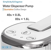 economico Accessori per bicchieri-Distributore d&#039;acqua elettrico pieghevole, pompa per bere ricaricabile tramite USB, pompa per acqua portatile one-touch con beccuccio pieghevole per casa, ufficio, esterno