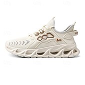 billige Sneakers til herrer-gule herresneakers med flammedesign, lett, pustende overdel, komfortabel passform for løping, trening og hverdagsbruk