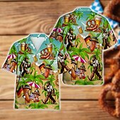tanie Shirts-Hawaiian Shirts Aloha Shirt Bavarian Munich German Alpine Graphic for Men's Adults' 3D Print  for Carnival Oktoberfest Beer Beach Vacation Party
