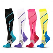 cheap Personal Care &amp; Health-3 Pairs Compression Socks, Multi-Color Outdoor Running High Tube Pressure Socks, Athletic Performance Socks for Cross-Border Sale