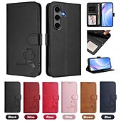 abordables Coques Samsung-téléphone Coque Pour Samsung Galaxy S25 S25 Edge S24 S24 FE S23 Ultra Plus S22 Plus Ultra A16 A55 5G A15 A14 Étui Portefeuille avec Support Fermeture Éclair Protection complète du corps Rétro TPU