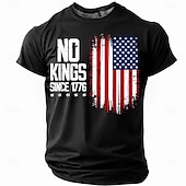 economico Maglietta patriottica per veterani-Magliette Patriottiche per Uomini Maglietta Teschio Americana con Bandiera Statunitense Manica Corta Maglietta Stampa 3D Maglietta Girocollo Moda Quotidiana Basic Strada Casual Quotidiana Nera Estate