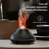お買い得  ベッドサイドランプ-新しい炎の光アロマセラピー加湿器超音波スプレー香り補充拡張フレグランスマシンエッセンシャルオイル加湿器アロマセラピーマシンキャンドル7色の雰囲気ライト
