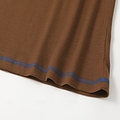 billiga Casual Henley T-shirt-Herr Waffle Henley Shirt T-shirts Kortärmad Ensfärgat Slät Mode Designer Ledigt Färgblock Knappar Henley Utomhus Ledigt Dagligen Sommar Vår Alla årstider Blå Brun Khaki grön Henley T-shirt