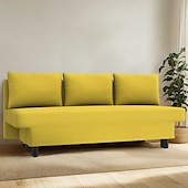 cheap Sofa Cover-Sofa Cover Suitable For ÄLVDALEN Sofa Solid Color Quilted Velvet Slipcovers