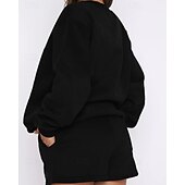 女性用 トラックスーツ プルオーバースウェットシャツ スウェットショーツ レース ソリッド スーツウェア 秋 Темный хаки ブラック ジム アスレイジャー ランニング 防風 長袖 スポーツ アクティブウェア 伸縮性あり レギュラー お買い得  トラックスーツ-女性用 トラックスーツ プルオーバースウェットシャツ スウェットショーツ レース ソリッド スーツウェア 秋 Темный хаки ブラック ジム アスレイジャー ランニング 防風 長袖 スポーツ アクティブウェア 伸縮性あり レギュラー