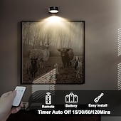 economico luce dell&#039;armadio-luci per quadri da parete, luci magnetiche a batteria per poster con 3 temperature di colore &amp;12 luci da parete RGB con timer dimmerabile e telecomando, per pittura, decorazione per cornice espositiva