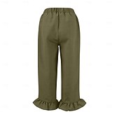 billiga Raka byxor-Dam EU / US-storlek caprishorts Mode Ledigt Kapris Naturlig Solid färg Plisserad Ficka Trendig Mateial som andas Bekväm Sport Microelastisk Ledigt Dagliga kläder Vin Svart Vit Grön Vår, Höst, Vinter