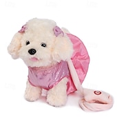 voordelige Knuffels &amp; Pluchen dieren-afstandsbediening robot hond elektronische pluche puppy hond speelgoed interactief speelgoed wandelingen zingend knuffeldier cadeau voor meisje en jongen van 3-6 jaar oud