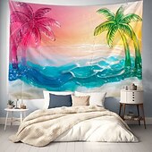Strand Palme hängende Wandteppich Wandkunst große Wandteppich Mural Dekor Fotohintergrund Decke Vorhang Wohnraum Schlafzimmer Dekoration preiswerte Landschaftsteppich-Strand Palme hängende Wandteppich Wandkunst große Wandteppich Mural Dekor Fotohintergrund Decke Vorhang Wohnraum Schlafzimmer Dekoration