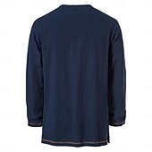 baratos Tops-Medieval Renascentista Século XVII Comprimento Médio Blusa / Camisa Traje Cosplay Feira Ren Cavalheiro Viking cavaleiro celta Com Cordão Côr Sólida Homens Pirata Dia Das Bruxas Baile de Máscaras
