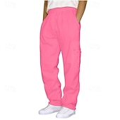 cheap Sweatpants-Men&#039;s Athletic Pants Sweatpants Trousers Pocket Drawstring Elastic Waist Plain Comfort Sports Outdoor Daily Fashion Casual Light Khaki Black Micro-elastic