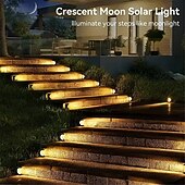 cheap Ground Lights-1/4PCS LED Step Lamp Solar Stair Light Outdoor IP65 Waterproof Solar Light for Garden Deck Path Balcony Decor Lighting