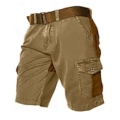 economico Classico-Per uomo Pantaloncini modello cargo Pantaloncini Collage Multi tasca Color Block Indossabile Breve Informale Giornaliero Per eventi Di tendenza Classico Nero Verde