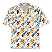 baratos Vestuário Gráfico-camisas havaianas Camisa Aloha Bávaro Munique Alemão Alpino Arte Gráfica para Homens Adulto Impressão 3D  para Carnaval Cerveja Oktoberfest Praia Férias Festa